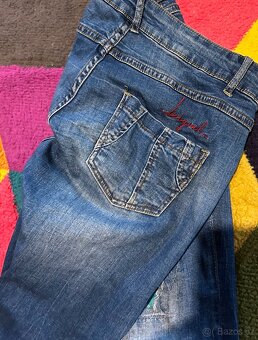 DESIGUAL DÁMSKÉ SLIM STREČOVÉ DŽÍNY W 30 - 3