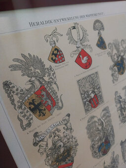 Heraldika, historie vývoje erbů, chromolitografie z r. 1893 - 3