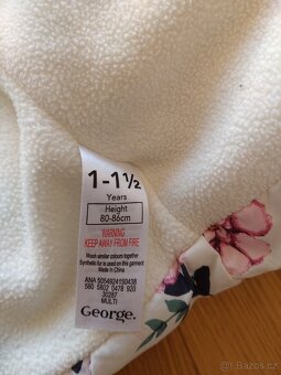 Zimni bunda - bila, ruz.kvety (80/86) - 3