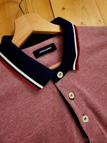 Jack & Jones Pink EXTRA LARGE Short-Sleeve Polo Shirt - 3