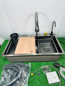 Nový Nerezový Multifunkční dřez 75 x 45 x 21 cm - 3