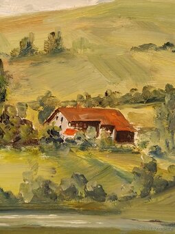 Obraz Friedemann, Lodka 1966, olej na desce 41x51 - 3