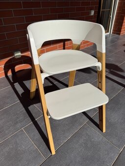 Rostoucí židle STOKKE STEPS bílá, nohy dub OAK - 3