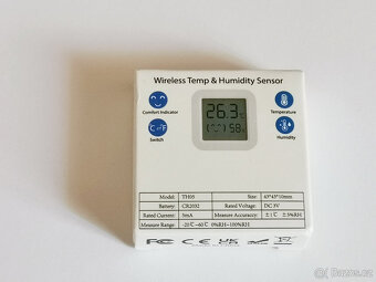 Bluetooth snímač teploty a vlhkosti s LCD na baterie TUYA - 3