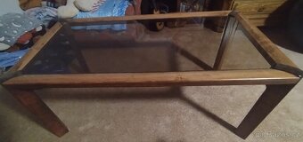 Stůl dřevo sklo - 3