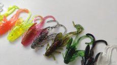 Malé nymfy pstruh set2 10ks jemných gumových nástrah 5cm - 3