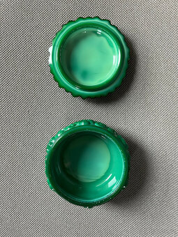 Dóza Ingrid malachitové jade sklo Curt Schlevogt - 3