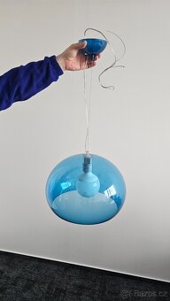 Kartell designová závěsná svítidla FL/Y Small, modrá světlá - 3