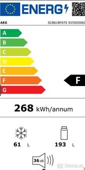 Vestavná lednice AEG SCB618F6TS-NOVÁ- - 3