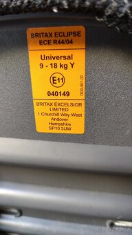 Autosedačka Britax Eclipse 9-18kg - 3