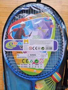 Badminton sada modrá se 2ks košíčky - 3