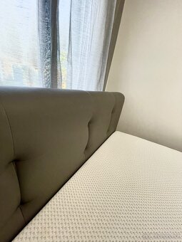 Prodám postel 160×200 – šedá eko kůže - 3
