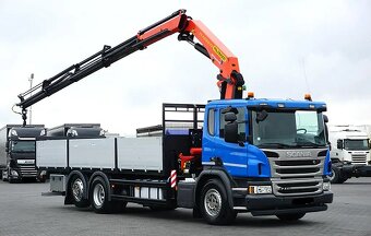 Scania P410 6x2 - valník s hydraulickou rukou Palfinger - 3