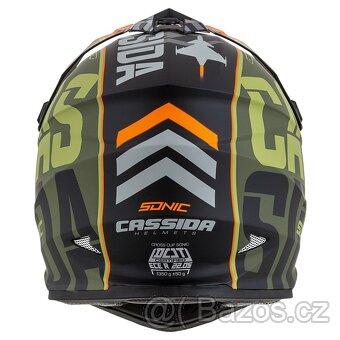 přilba Cross Cup Sonic, CASSIDA (zelená matná/oranžová/černá - 3