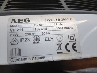 Teplovzdušný ventilátor AEG VH 211 Přímotop - 3