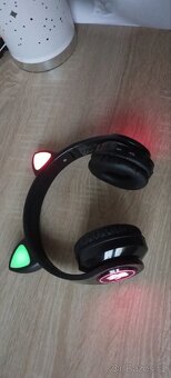 Sluchátka Bluetooth svítící (Kočičí uši ) - 3