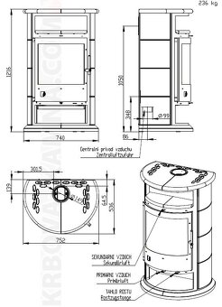 Nepoužité kamna Romotop Egmont 8kW - 3