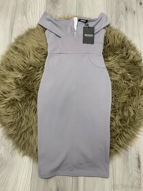 Nové lila pouzdrové šaty - 3