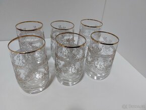 Skleněné skleničky pozlacené - 3