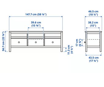 Prodáme TV stolek Ikea Hemnes - 3