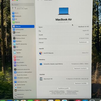 APPLE MACBOOK AIR 15” M2/512GB/8GB/BATERIE 86% - 3