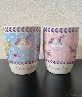 Sada 2 hrnečků s levandulí – růžový a modrý - 3