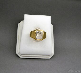 Pěkný pánský zlatý prsten - 3