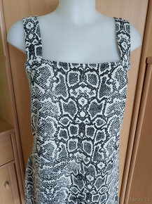 černobílé, vzorované, úpletové šaty, zn.FF - 3