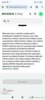 Dekorativní kryt vnitřního zrcátka FABIA III - 3