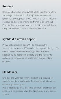 DOMYOS tréninkový bezmotorový pás W100 - 3