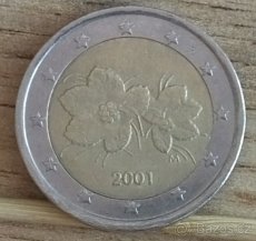 2 Euro 2001 Finsko vzácna pšeničnoražba. - 3