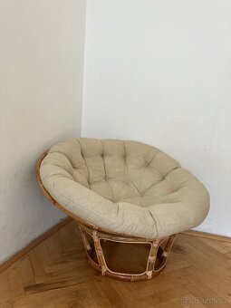 Ratanový papasan, křeslo k odpočinku - 3