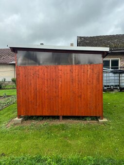 Pergola 2,6x2,6 včetně lavic na míru,šindel střecha - 3