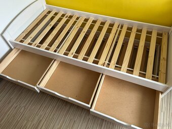 Dřevěná postel s přistýlkou a šuplíky 90x200 - 3