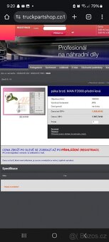 Páka brzd man f2000 - 3