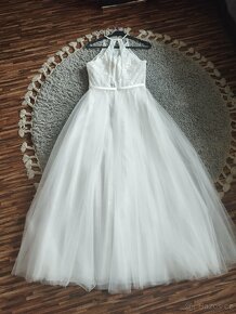 Nádherné, svatební šaty v romantickém střihu velikost L/XL - 3