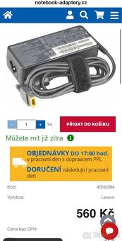 ❌PRODÁNO❌ Adaptér Lenovo 45W 2,25A 20V Velký výprodej ✅ - 3