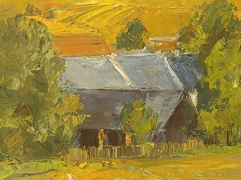 Obraz, Zlatá pole, olejomalba 48x58cm - 3