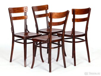 Krásné secesní jídelní +židle GT Thonet, No 654, 4 kusy. - 3