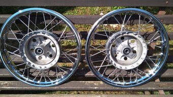 Nová kola Jawa 250/353, 350/354, ráfky, výplet,vycentrováno - 3
