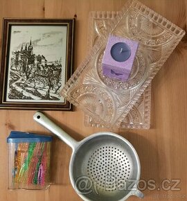 Tácy 2ks , napichovátka, obrázek , síto ..... - 3