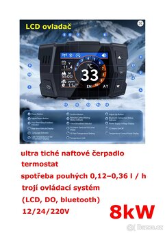 Naftové topení 2026 (Webasto) 8kW 12/24/220V, CZ návod - 3