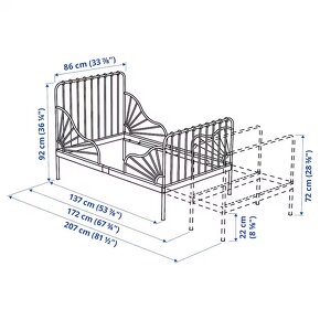 Rostoucí postel IKEA MINNEN - 3