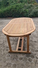 Zahradní rozkládací stůl dokonale obroušený délka 190-230cm - 3