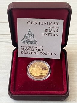 Zlato / zlatá mince sk dřevěné kostely proof - 3