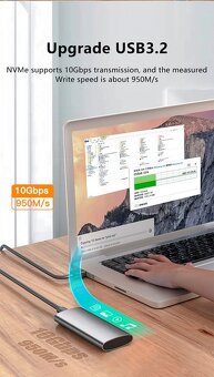 Externí box SSD NVMe M2 10 Gbps USB Typ C 3.2 - 3