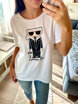 KARL LAGERFELD BÍLÉ TRIČKO - 3