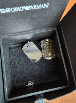 ~~ Emporio ARMANI Pánský náhrdelník z oceli Eagle Logo ~~ - 3