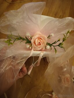 Svatební výzdoba - malá růžová růže - 3