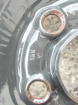 Originál plechové disky včetně pneu 5X100 5jx14 ET35 Fabia I - 3